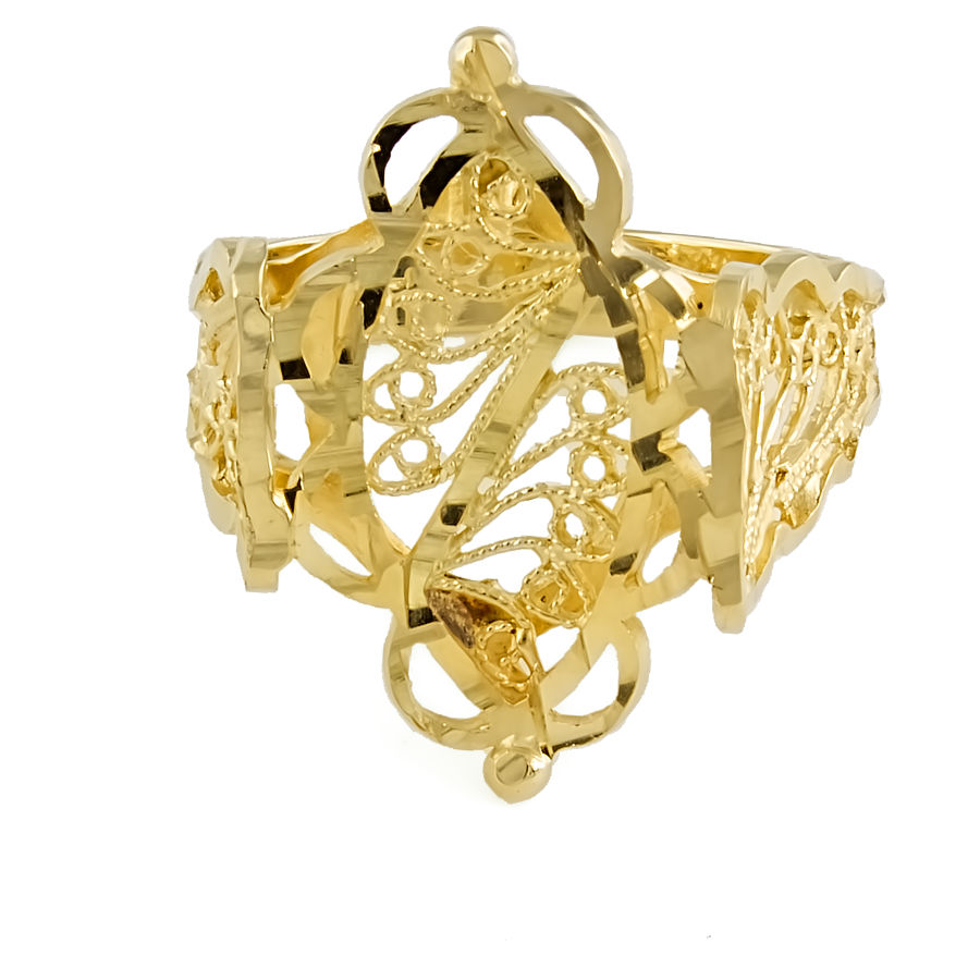 14ct gold 3g filigree Ring size N